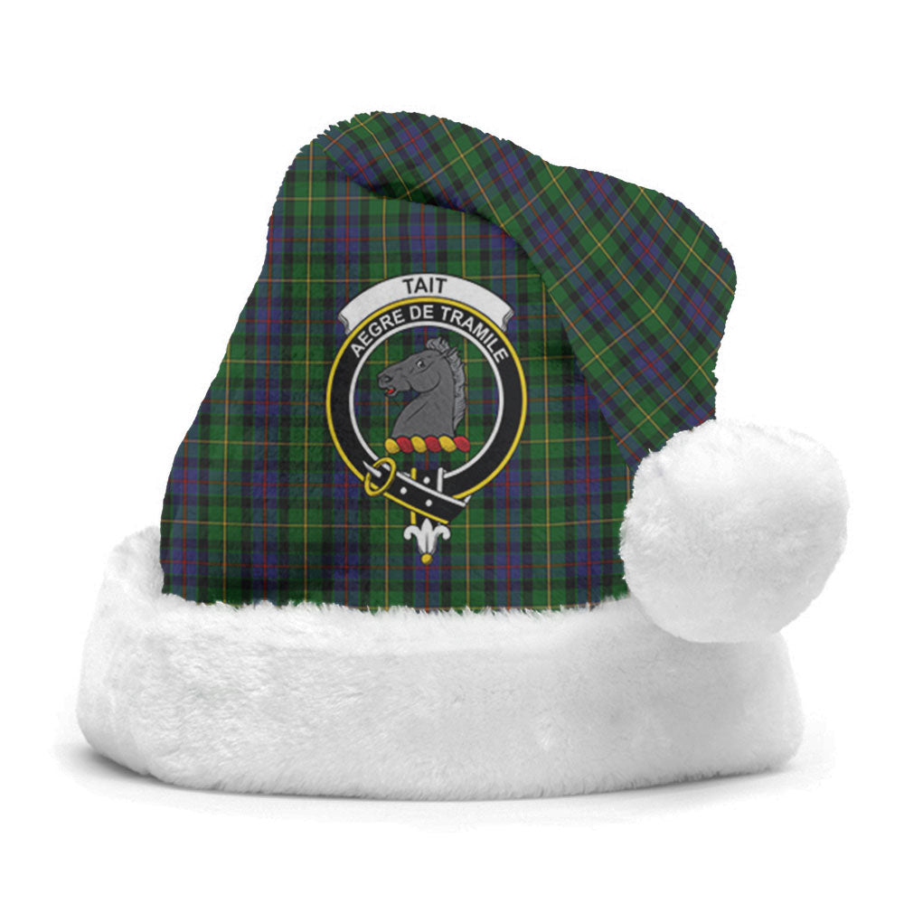 Clan Tait Tartan Crest Christmas Santa Hat GB40 Tait Tartan Tartan Santa Hat   