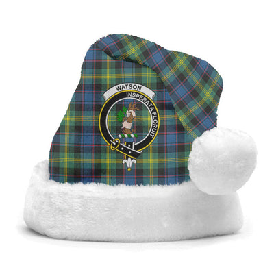 Clan Watson Ancient Tartan Crest Christmas Santa Hat