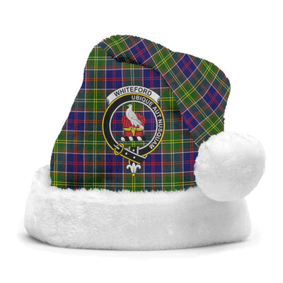 Clan Whiteford Tartan Crest Christmas Santa Hat