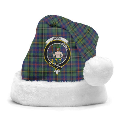 Clan Wood Tartan Crest Christmas Santa Hat