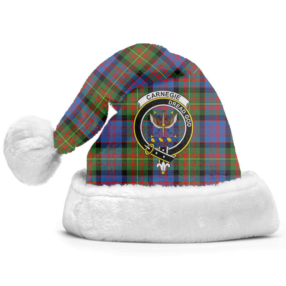 Clan Carnegie Ancient Tartan Crest Christmas Santa Hat NR28 Carnegie Ancient Tartan Tartan Santa Hat   