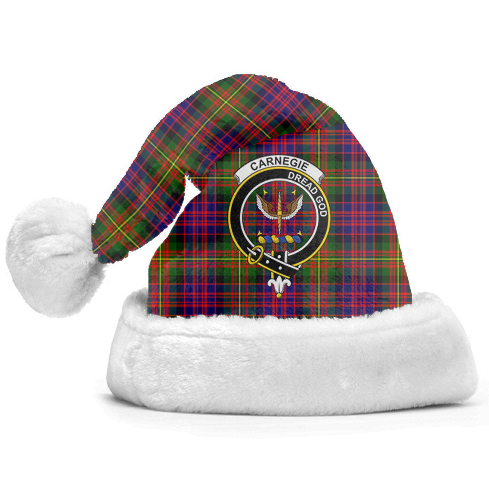 Clan Carnegie Modern Tartan Crest Christmas Santa Hat BN33 Carnegie Modern Tartan Tartan Santa Hat   