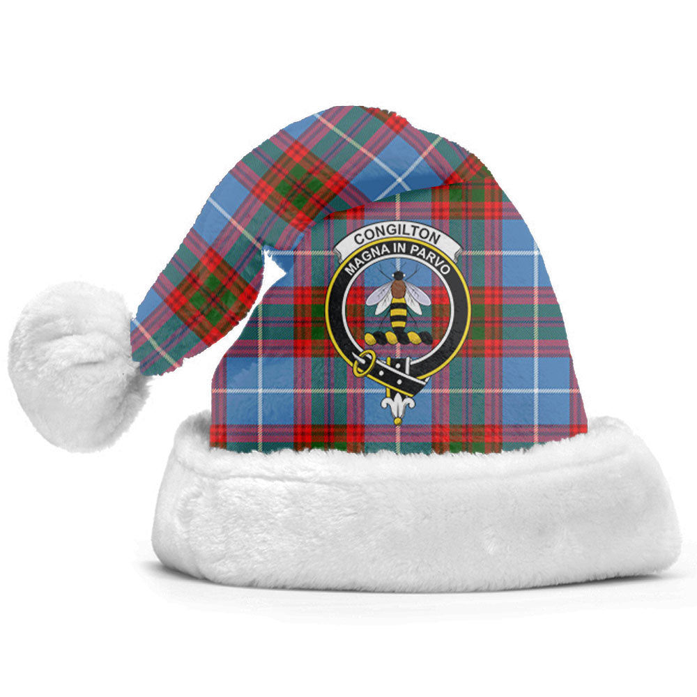 Clan Congilton Tartan Crest Christmas Santa Hat SR61 Congilton Tartan Tartan Santa Hat   