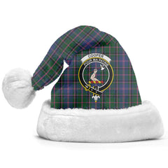 Clan Cooper Tartan Crest Christmas Santa Hat WG80 Cooper Tartan Tartan Santa Hat   