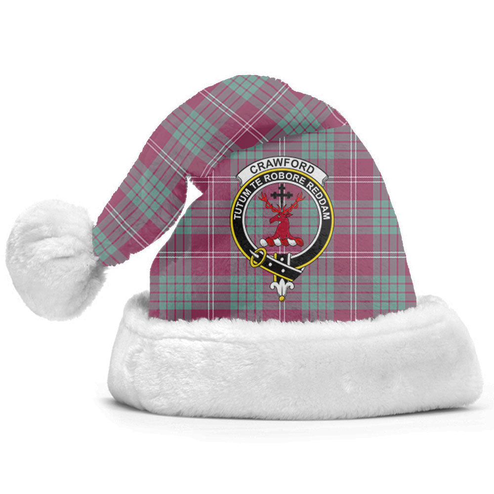 Clan Crawford Ancient Tartan Crest Christmas Santa Hat CM45 Crawford Ancient Tartan Tartan Santa Hat   