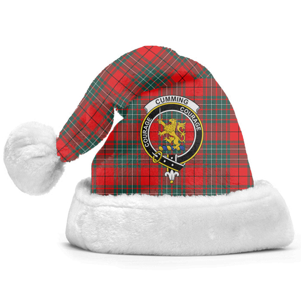 Clan Cumming Modern Tartan Crest Christmas Santa Hat JE49 Cumming Modern Tartan Tartan Santa Hat   