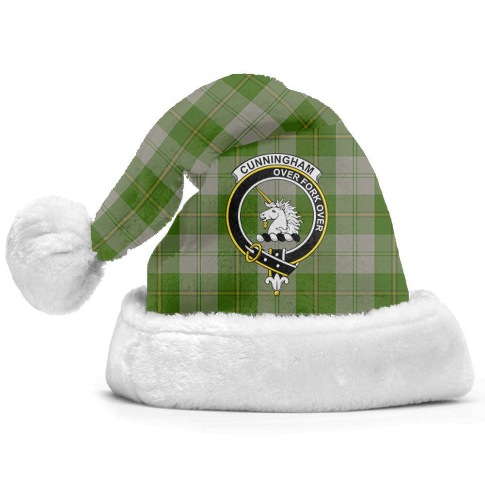 Clan Cunningham Dress Green Dancers Tartan Crest Christmas Santa Hat HP52 Cunningham Dress Green Dancers Tartan Tartan Santa Hat   