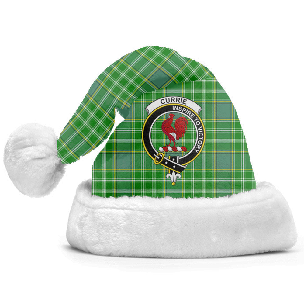 Clan Currie or Curry Tartan Crest Christmas Santa Hat KZ16 Currie or Curry Tartan Tartan Santa Hat   