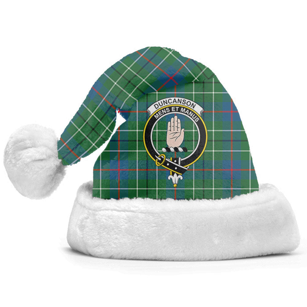 Clan Duncanson Tartan Crest Christmas Santa Hat RE64 Duncanson Tartan Tartan Santa Hat   
