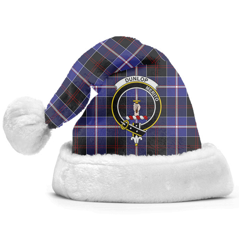 Clan Dunlop Modern Tartan Crest Christmas Santa Hat AT13 Dunlop Modern Tartan Tartan Santa Hat   