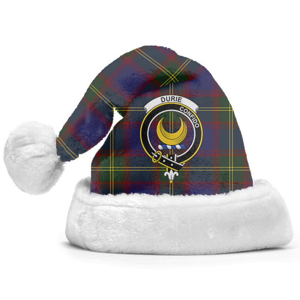 Clan Durie Tartan Crest Christmas Santa Hat LU39 Durie Tartan Tartan Santa Hat   