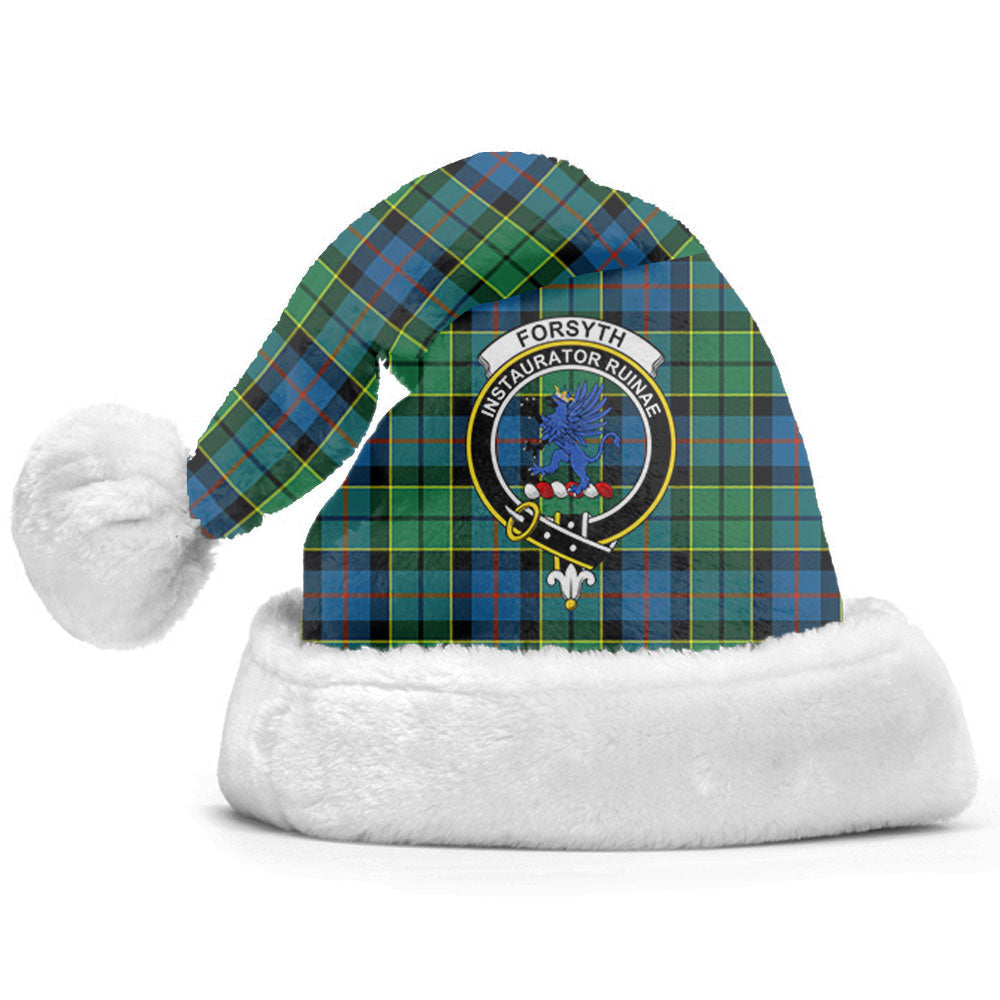 Clan Forsyth Ancient Tartan Crest Christmas Santa Hat LB37 Forsyth Ancient Tartan Tartan Santa Hat   
