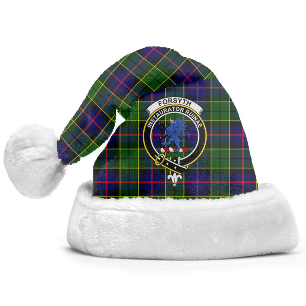 Clan Forsyth Modern Tartan Crest Christmas Santa Hat FK30 Forsyth Modern Tartan Tartan Santa Hat   