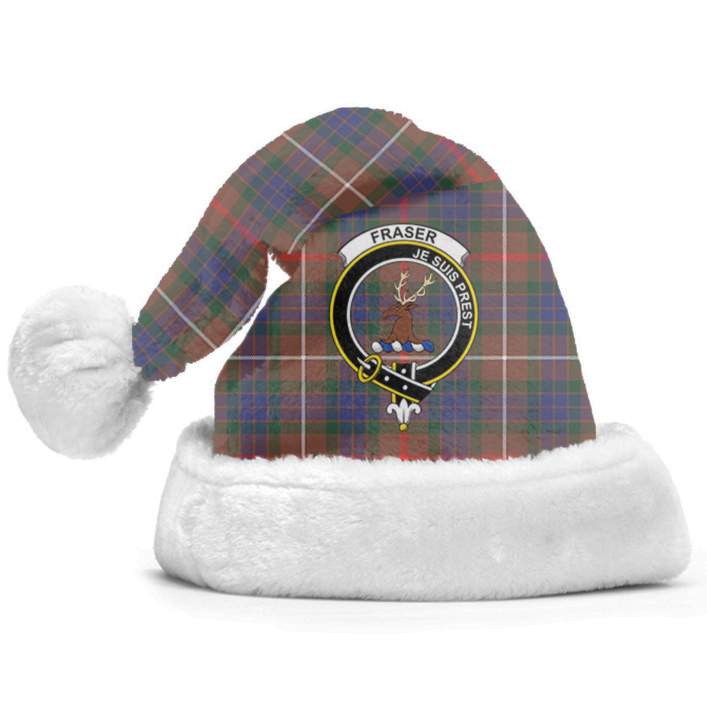 Clan Fraser (of Lovat) Hunting Modern Tartan Crest Christmas Santa Hat CD77 Fraser (of Lovat) Hunting Modern Tartan Tartan Santa Hat   