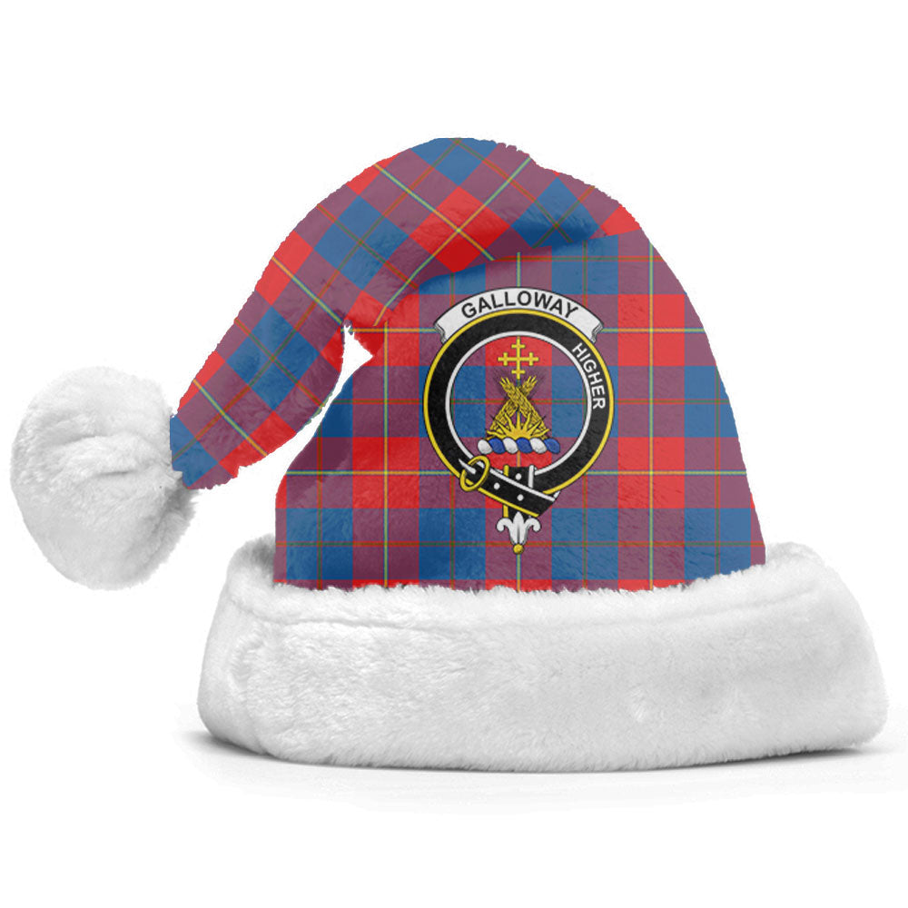 Clan Galloway Red Tartan Crest Christmas Santa Hat KT28 Galloway Red Tartan Tartan Santa Hat   