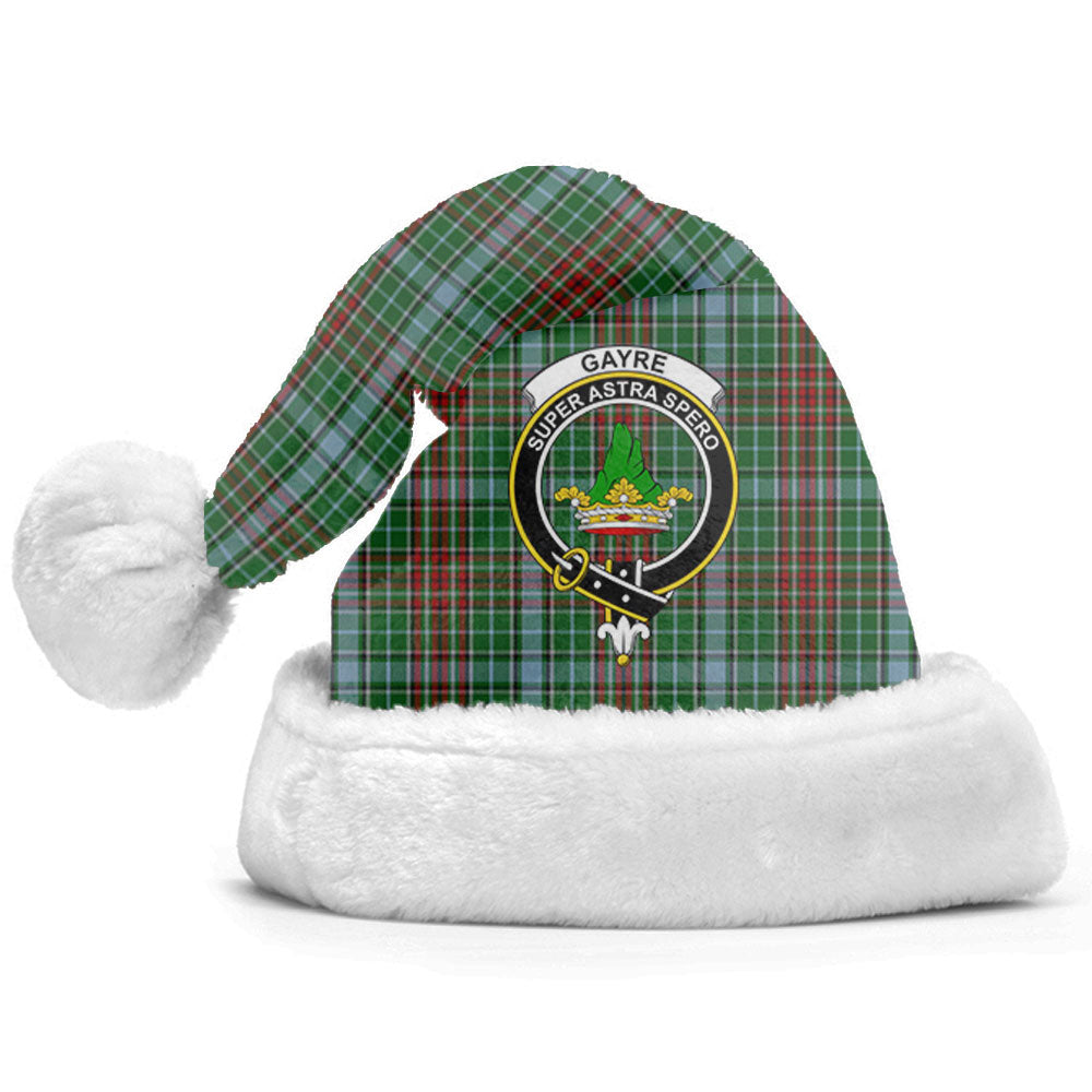 Clan Gayre Tartan Crest Christmas Santa Hat HD85 Gayre Tartan Tartan Santa Hat   