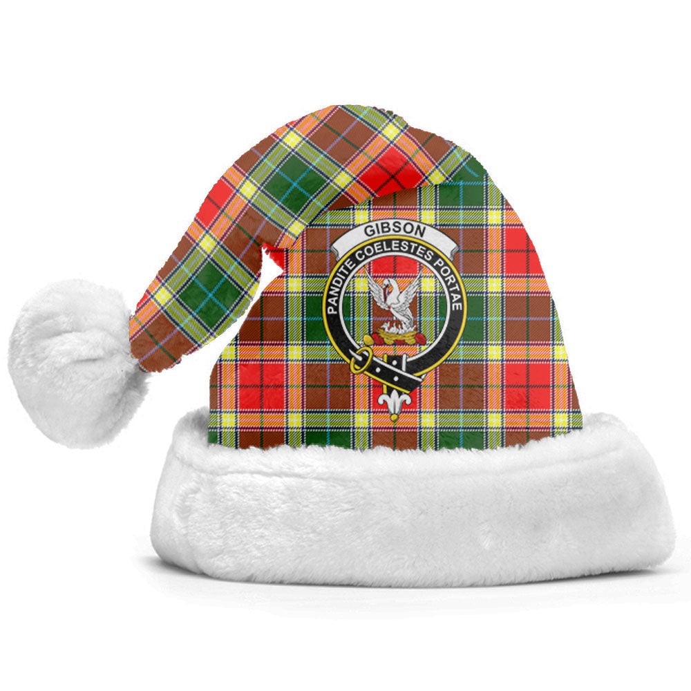 Clan Gibson Tartan Crest Christmas Santa Hat IB18 Gibson Tartan Tartan Santa Hat   
