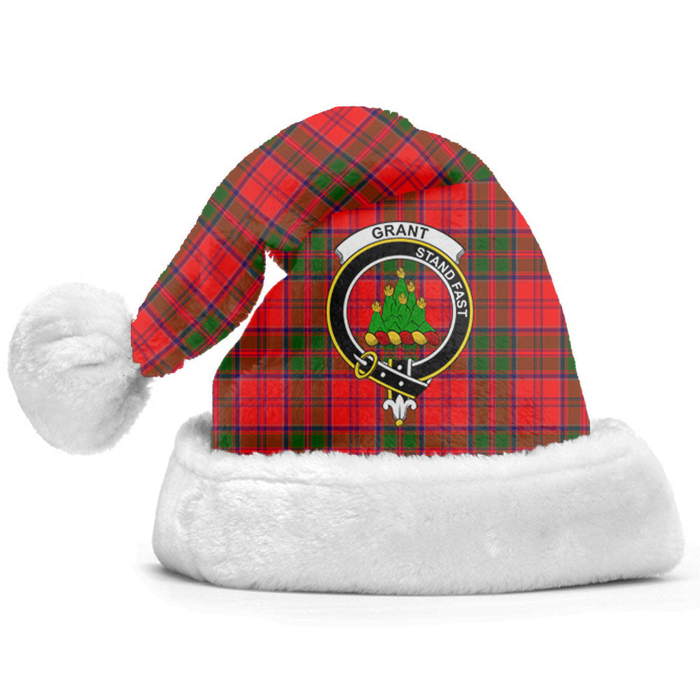 Clan Grant Modern Tartan Crest Christmas Santa Hat LL82 Grant Modern Tartan Tartan Santa Hat   