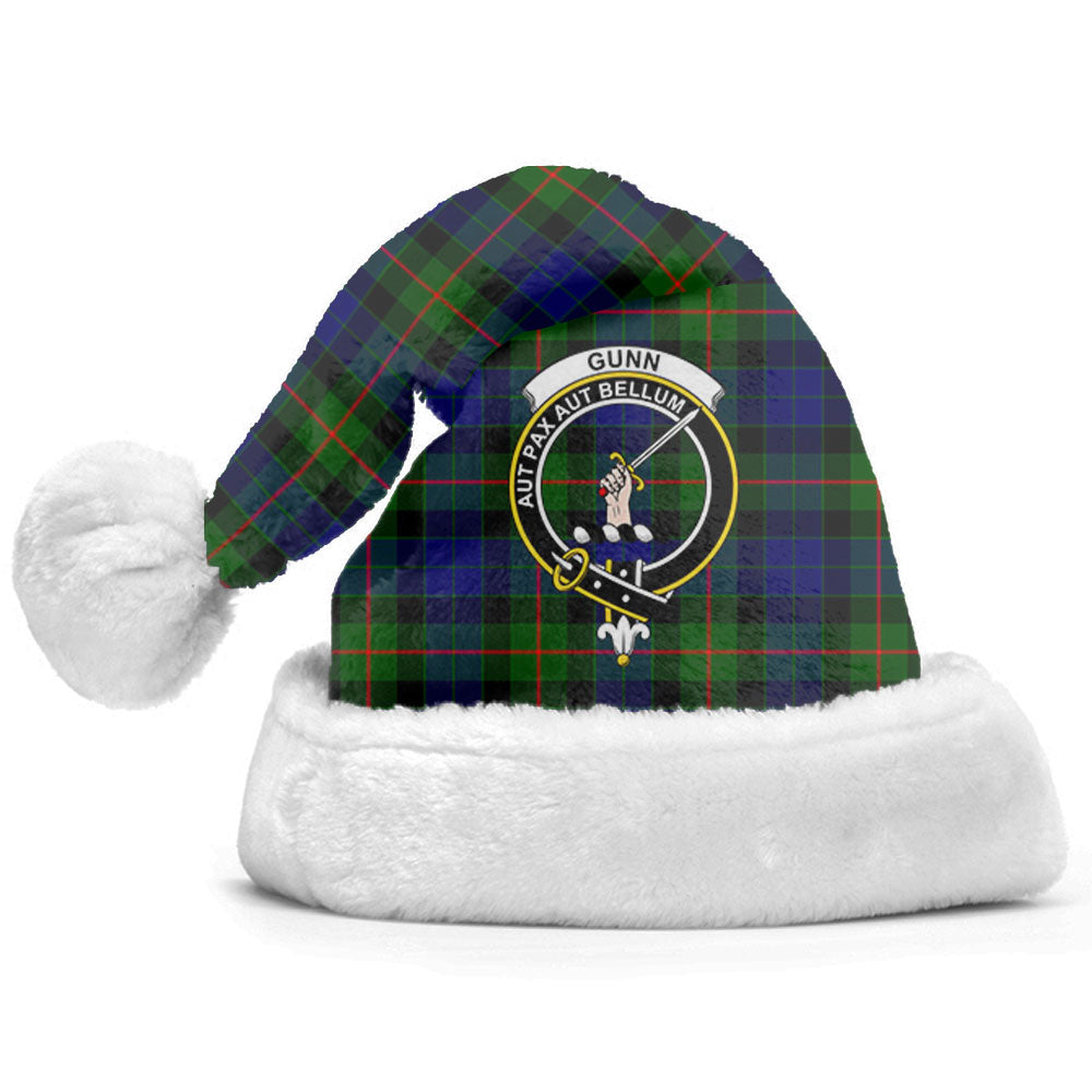 Clan Gunn Modern Tartan Crest Christmas Santa Hat LP29 Gunn Modern Tartan Tartan Santa Hat   