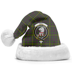 Clan Hall Tartan Crest Christmas Santa Hat MV94 Hall Tartan Tartan Santa Hat   