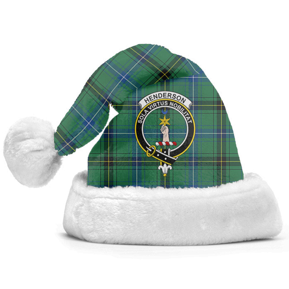 Clan Henderson Ancient Tartan Crest Christmas Santa Hat WO74 Henderson Ancient Tartan Tartan Santa Hat   