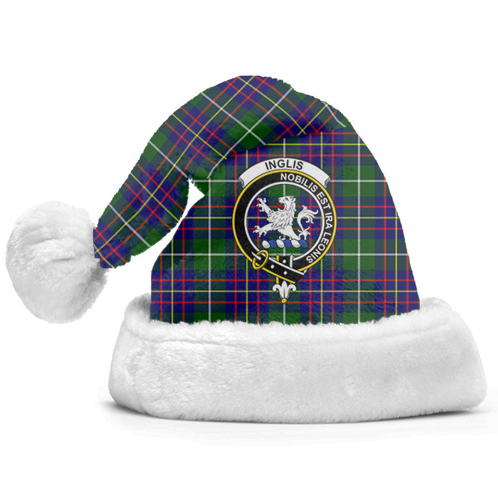 Clan Inglis Modern Tartan Crest Christmas Santa Hat TF12 Inglis Modern Tartan Tartan Santa Hat   