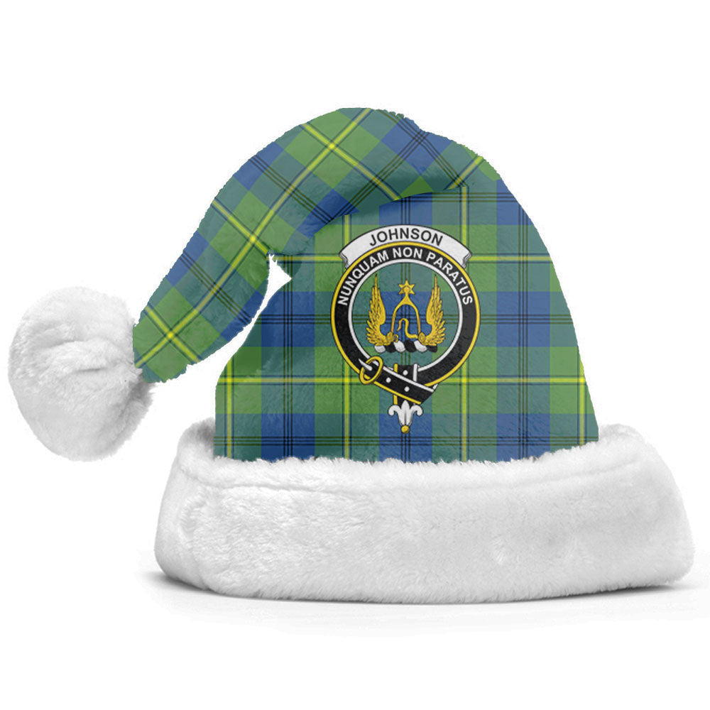 Clan Johnson Ancient Tartan Crest Christmas Santa Hat MB56 Johnson Ancient Tartan Tartan Santa Hat   