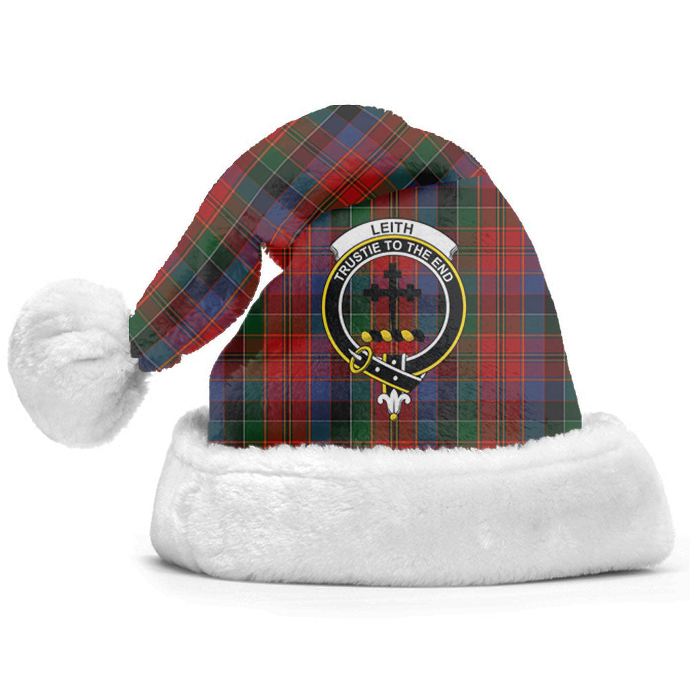 Clan Leith Tartan Crest Christmas Santa Hat MK87 Leith Tartan Tartan Santa Hat   