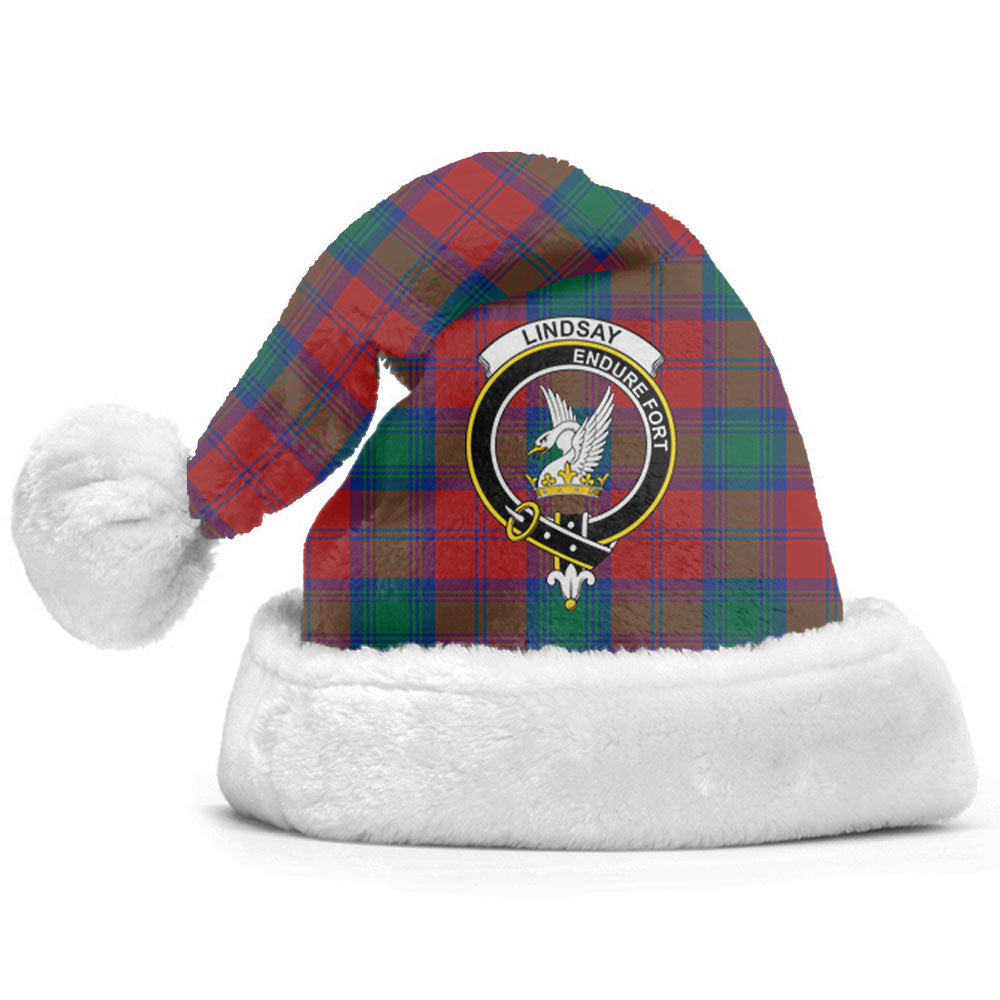 Clan Lindsay Modern Tartan Crest Christmas Santa Hat VT17 Lindsay Modern Tartan Tartan Santa Hat   
