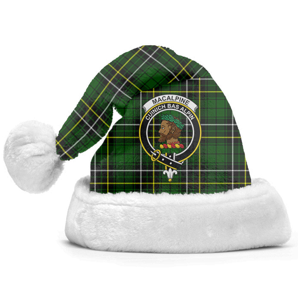Clan MacAlpine Modern Tartan Crest Christmas Santa Hat BD10 MacAlpine Modern Tartan Tartan Santa Hat   