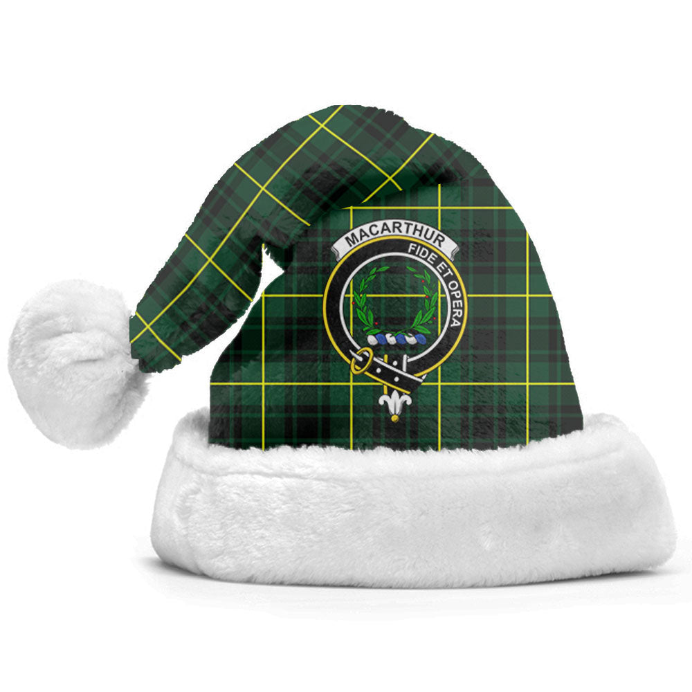 Clan MacArthur Modern Tartan Crest Christmas Santa Hat JB65 MacArthur Modern Tartan Tartan Santa Hat   
