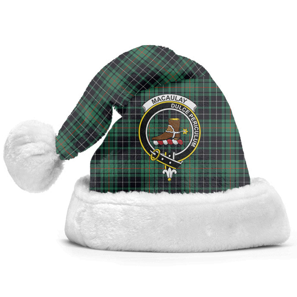 Clan MacAulay Hunting Ancient Tartan Crest Christmas Santa Hat DZ87 MacAulay Hunting Ancient Tartan Tartan Santa Hat   