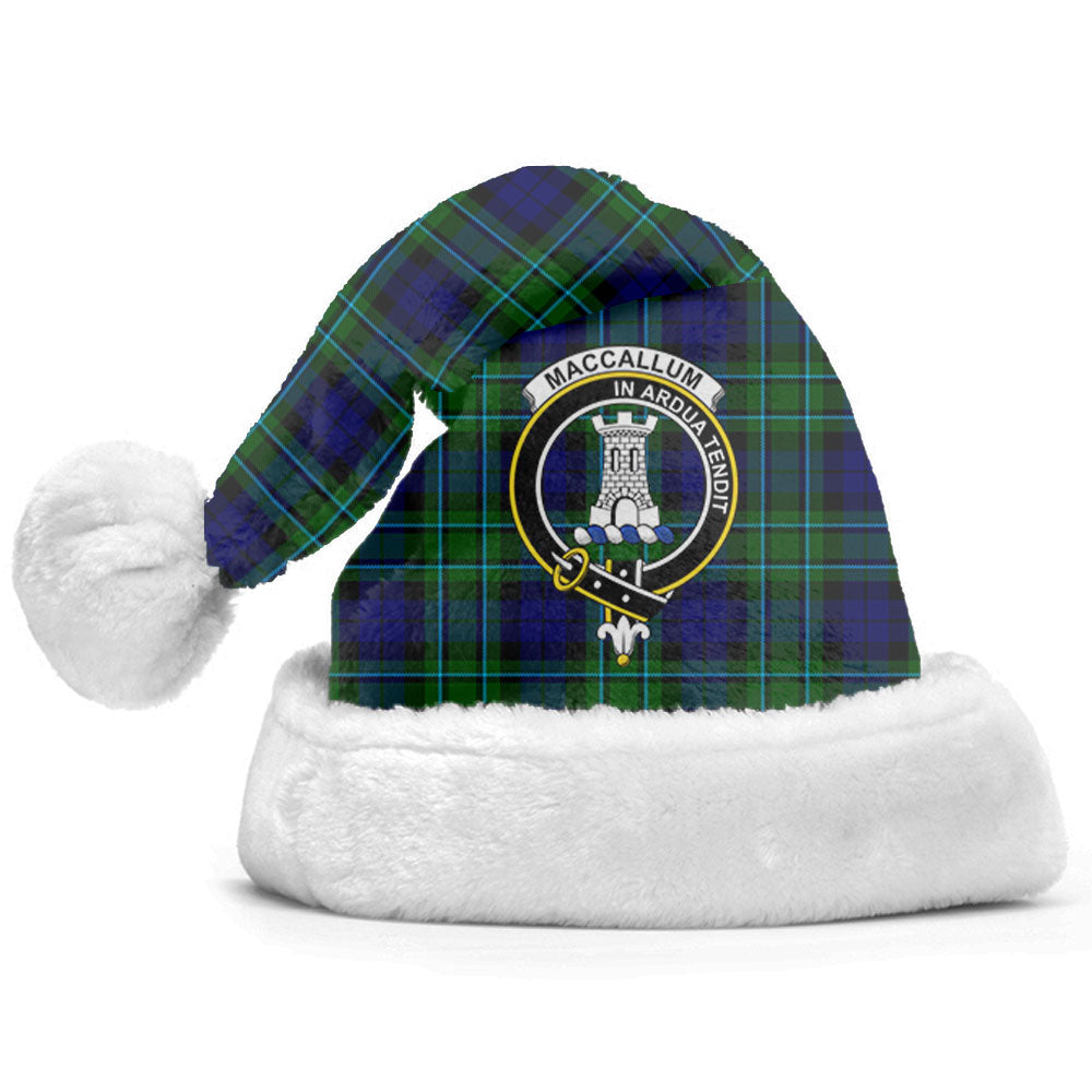 Clan MacCallum Modern Tartan Crest Christmas Santa Hat NB58 MacCallum Modern Tartan Tartan Santa Hat   