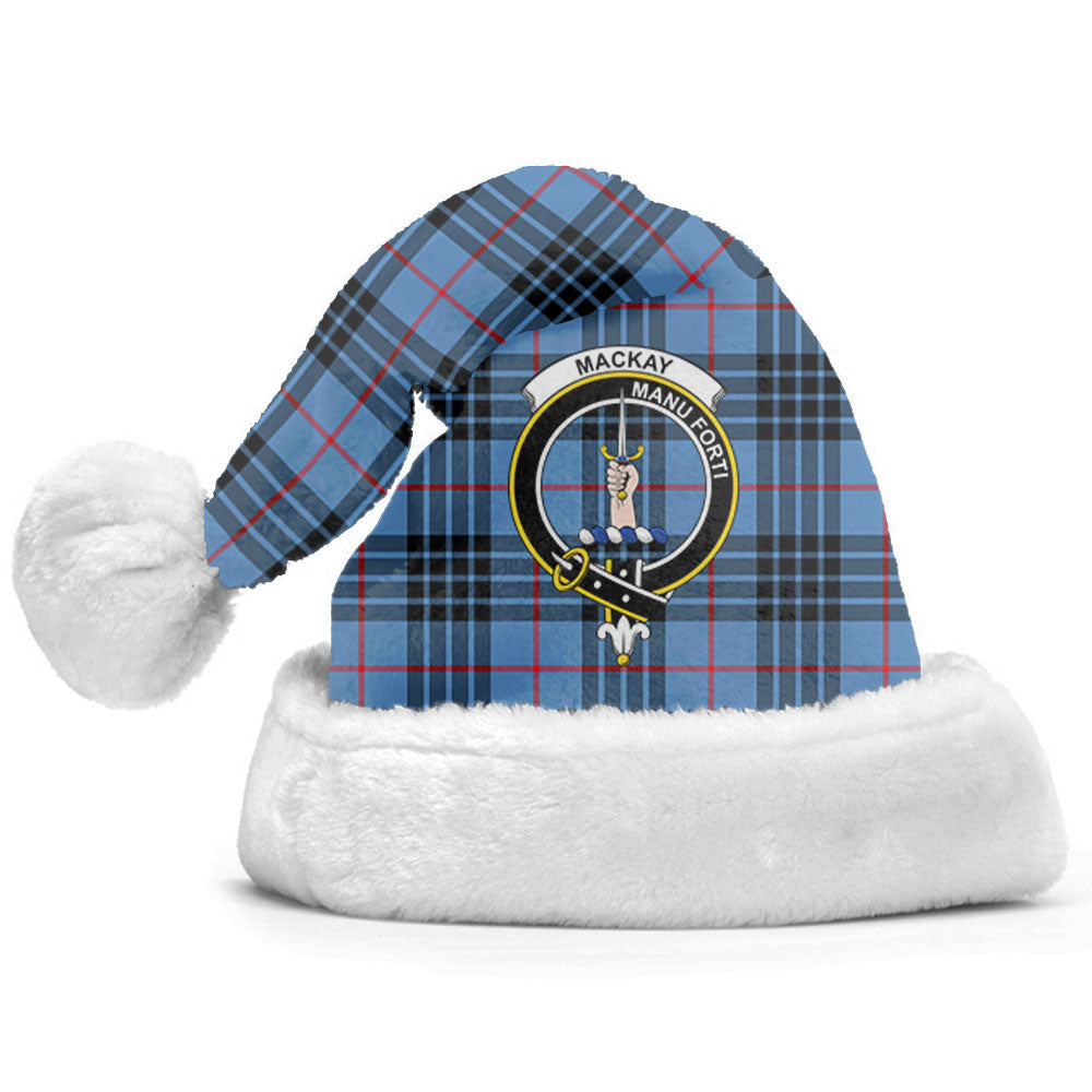Clan MacKay Blue Tartan Crest Christmas Santa Hat VP54 MacKay Blue Tartan Tartan Santa Hat   