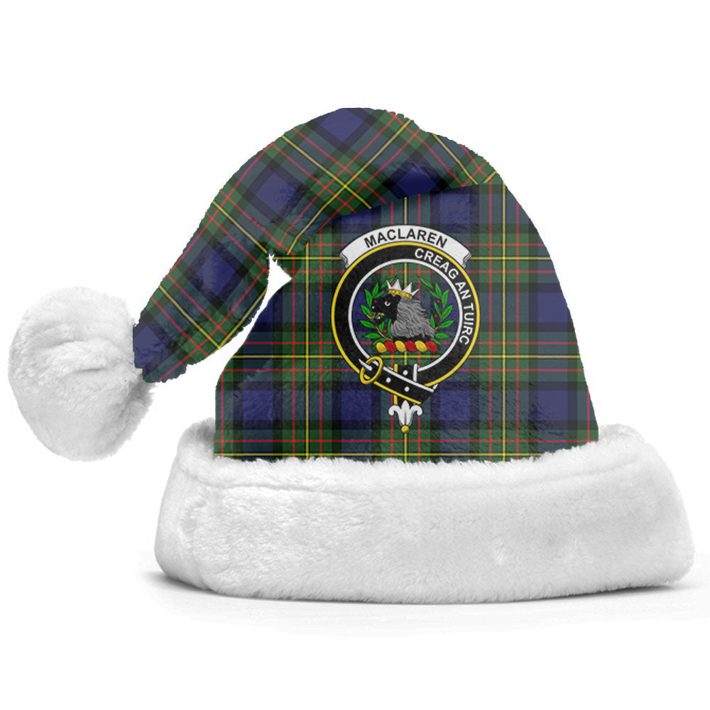 Clan MacLaren Modern Tartan Crest Christmas Santa Hat DK14 MacLaren Modern Tartan Tartan Santa Hat   