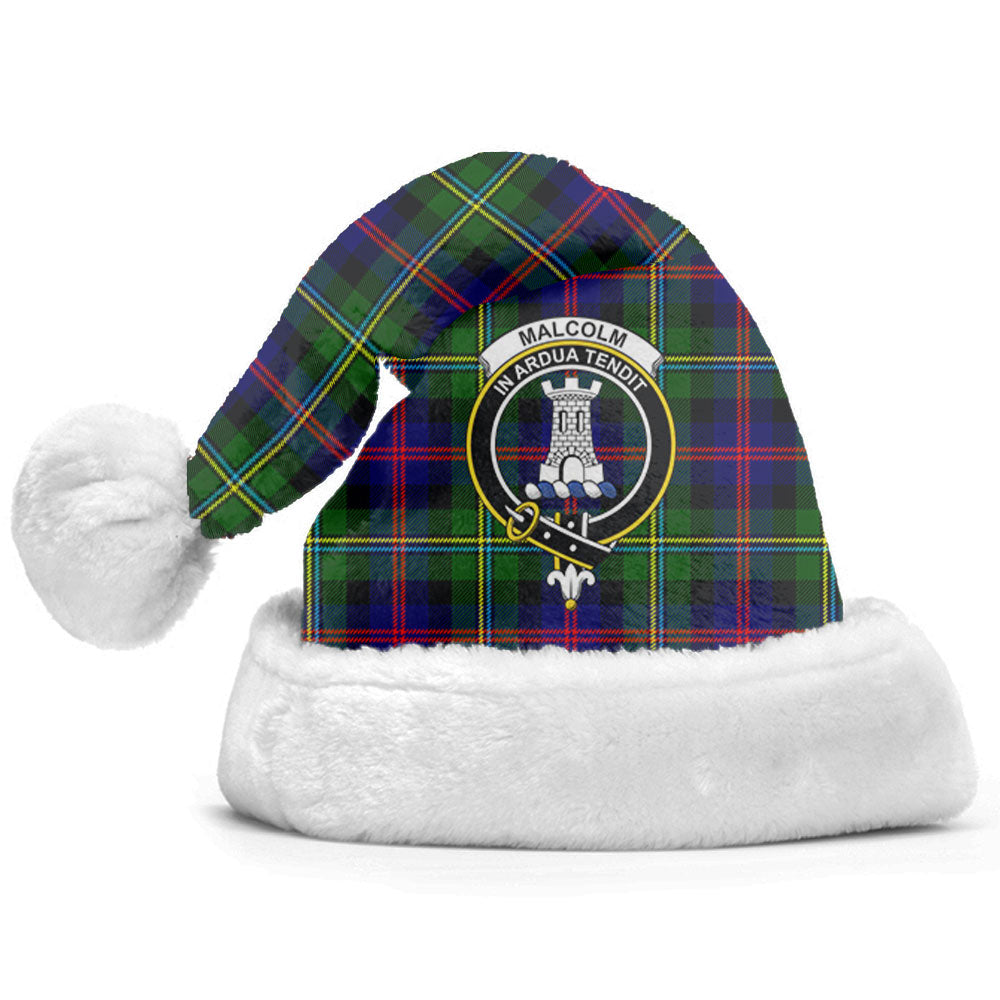 Clan Malcolm Tartan Crest Christmas Santa Hat HY19 Malcolm Tartan Tartan Santa Hat   
