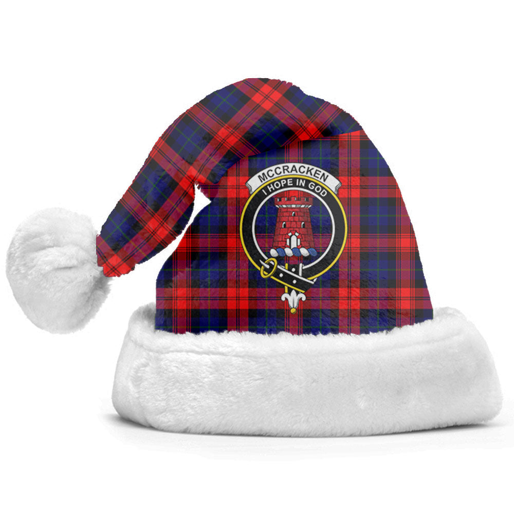 Clan McCracken Tartan Crest Christmas Santa Hat WK16 McCracken Tartan Tartan Santa Hat   