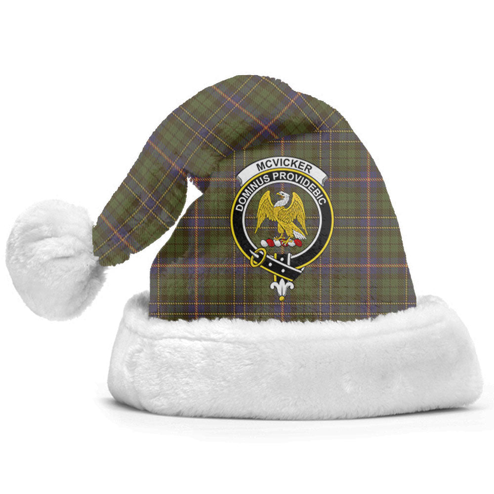 Clan McVicker Tartan Crest Christmas Santa Hat KI63 McVicker Tartan Tartan Santa Hat   