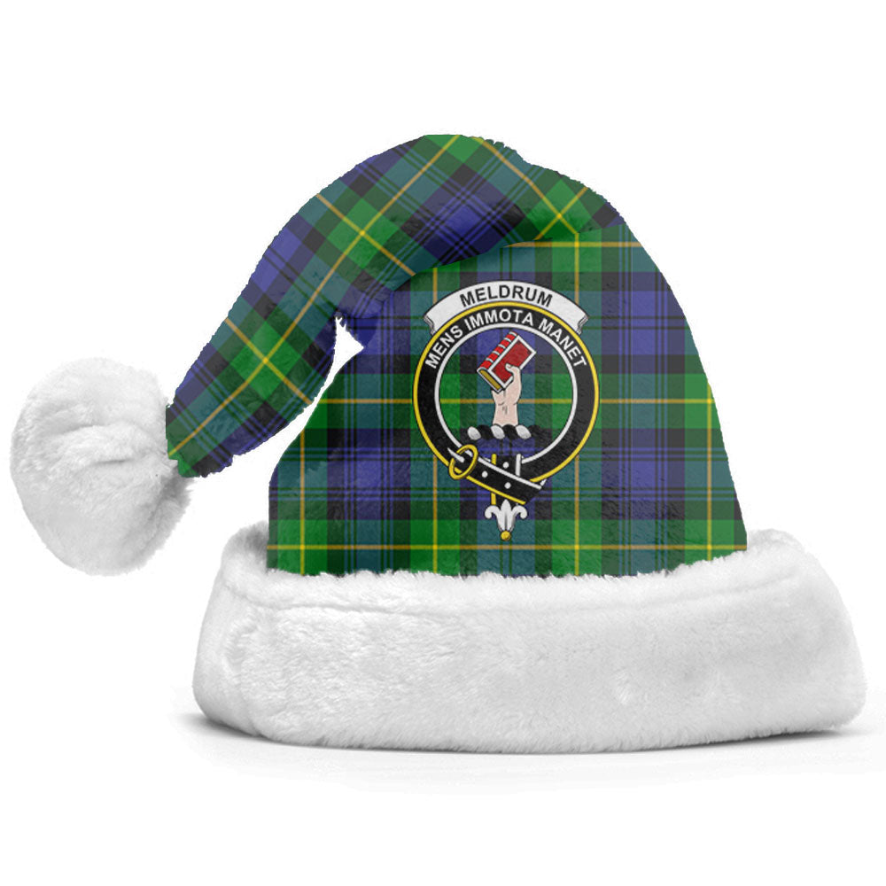 Clan Meldrum Tartan Crest Christmas Santa Hat RV18 Meldrum Tartan Tartan Santa Hat   