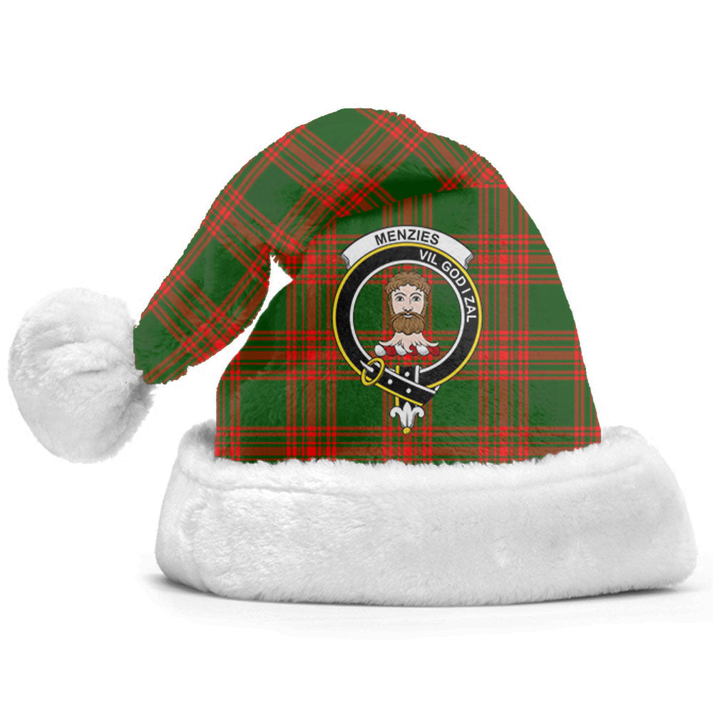 Clan Menzies Green Modern Tartan Crest Christmas Santa Hat SM88 Menzies Green Modern Tartan Tartan Santa Hat   
