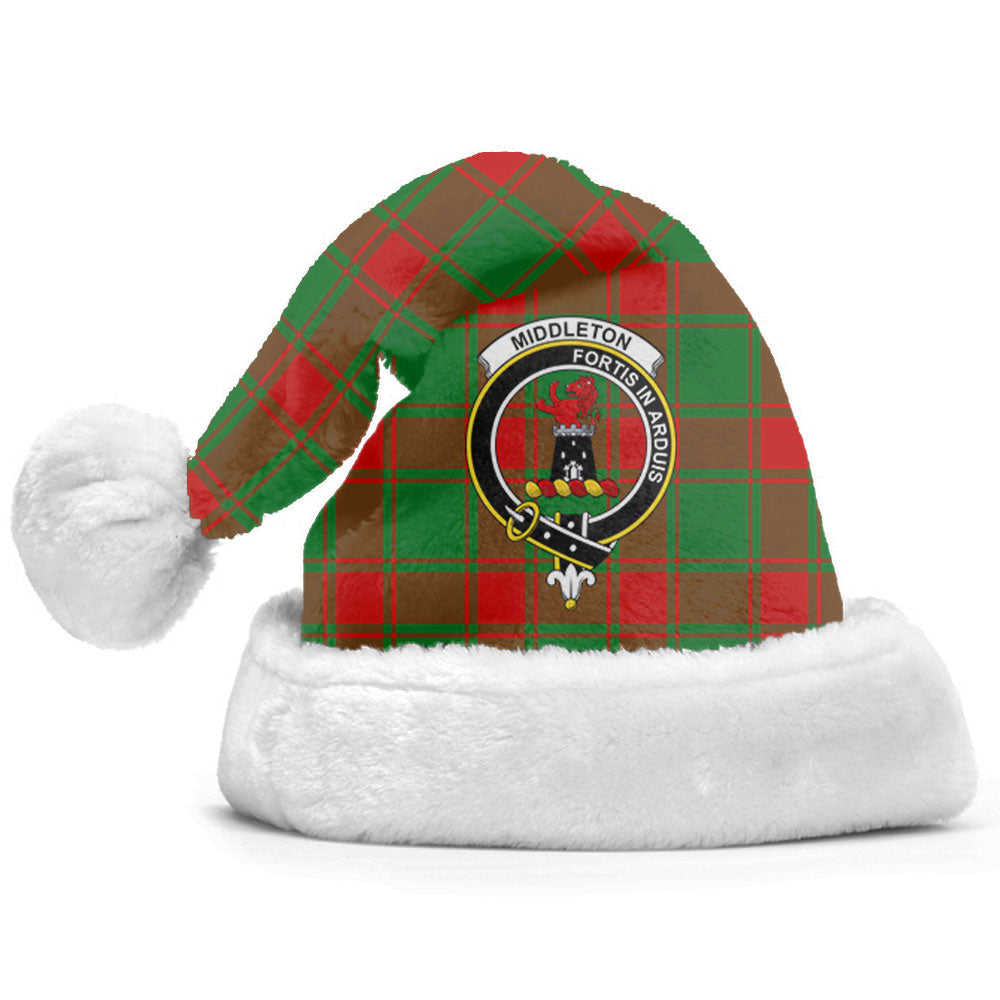 Clan Middleton Modern Tartan Crest Christmas Santa Hat YA87 Middleton Modern Tartan Tartan Santa Hat   
