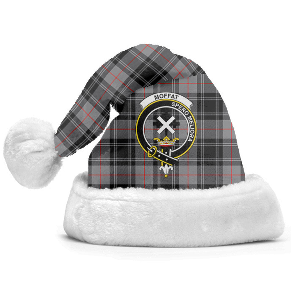 Clan Moffat Modern Tartan Crest Christmas Santa Hat PQ71 Moffat Modern Tartan Tartan Santa Hat   