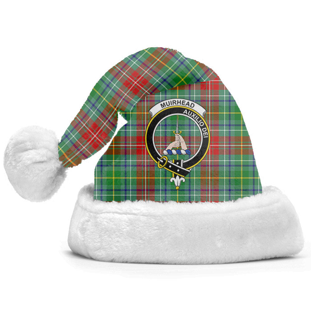 Clan Muirhead Tartan Crest Christmas Santa Hat WN44 Muirhead Tartan Tartan Santa Hat   