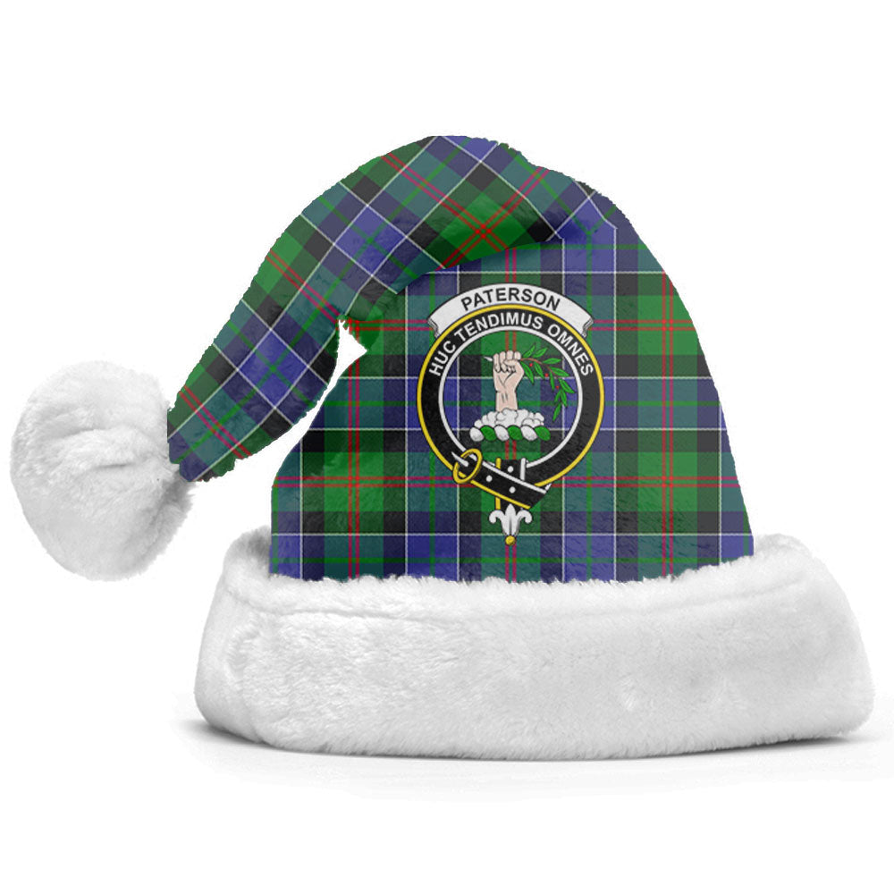 Clan Paterson Tartan Crest Christmas Santa Hat AU25 Paterson Tartan Tartan Santa Hat   