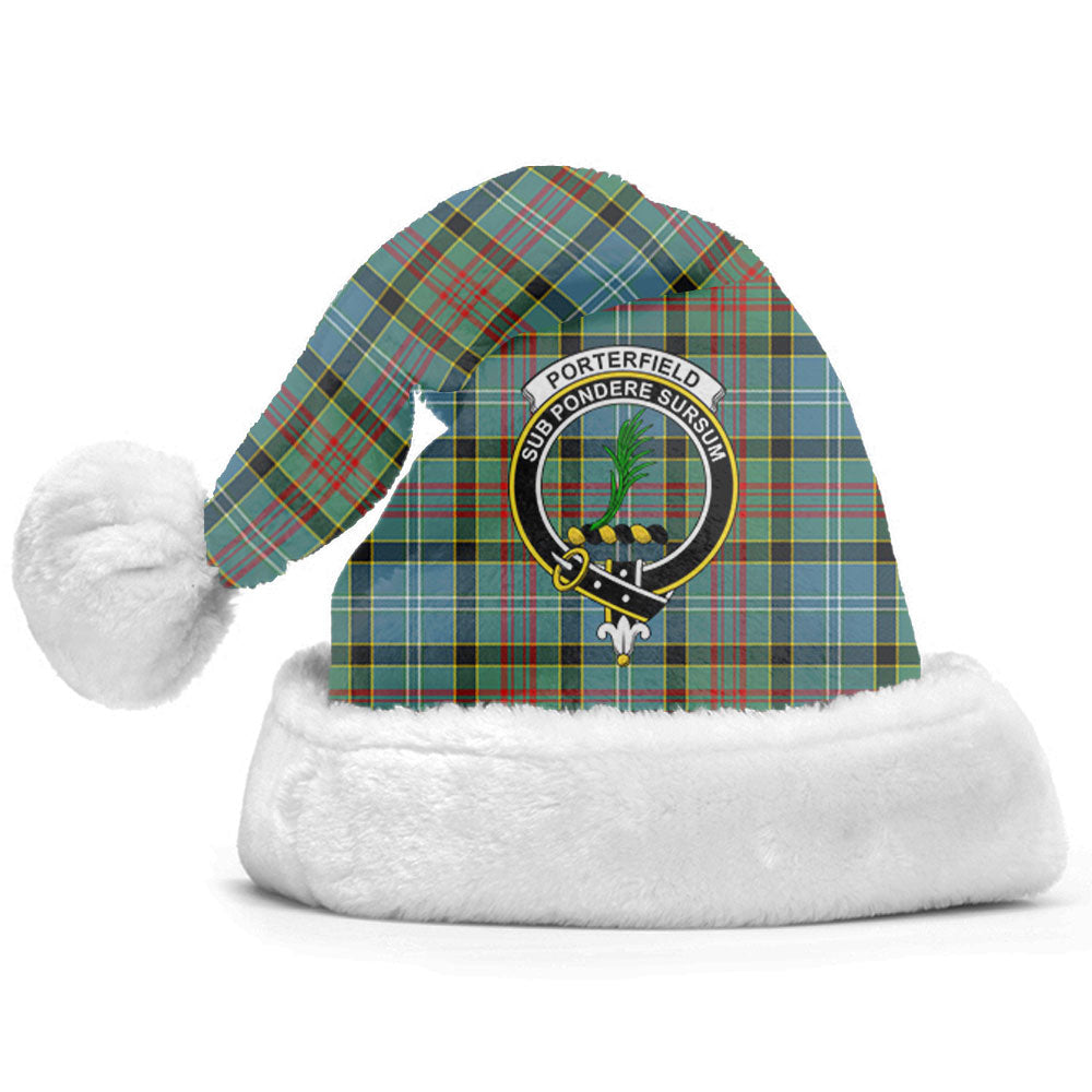 Clan Porterfield Tartan Crest Christmas Santa Hat OR23 Porterfield Tartan Tartan Santa Hat   