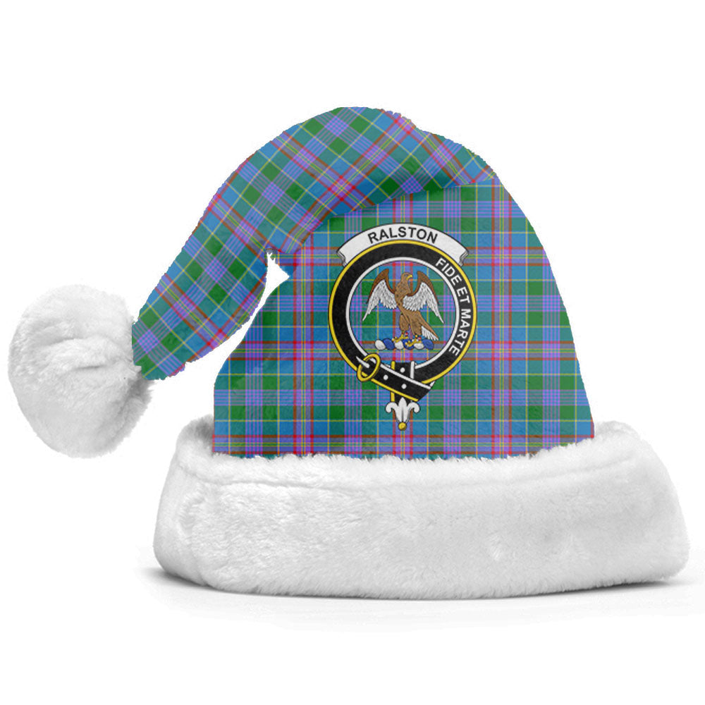 Clan Ralston Tartan Crest Christmas Santa Hat GM12 Ralston Tartan Tartan Santa Hat   
