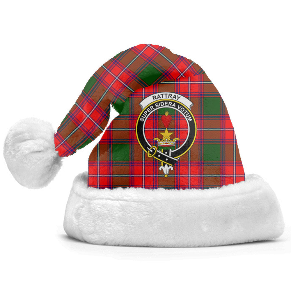 Clan Rattray Modern Tartan Crest Christmas Santa Hat QD97 Rattray Modern Tartan Tartan Santa Hat   