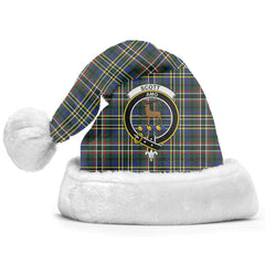 Clan Scott Green Modern Tartan Crest Christmas Santa Hat PT66 Clan Scott (Scott Tartan) Tartan Santa Hat   