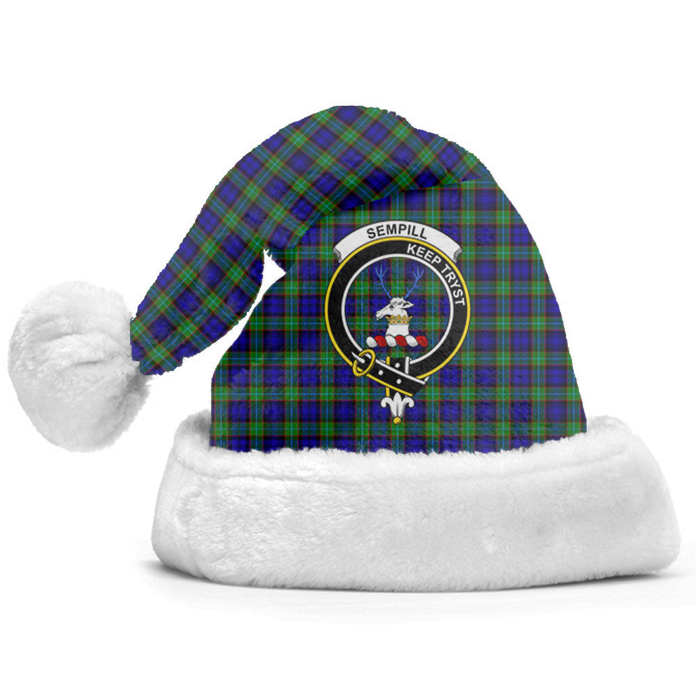 Clan Sempill Modern Tartan Crest Christmas Santa Hat VD63 Sempill Modern Tartan Tartan Santa Hat   