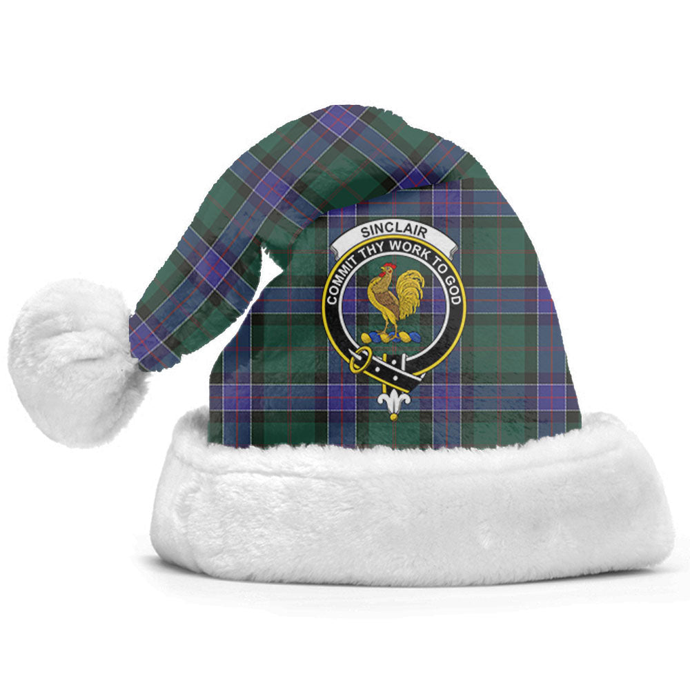 Clan Sinclair Hunting Modern Tartan Crest Christmas Santa Hat PP64 Sinclair Hunting Modern Tartan Tartan Santa Hat   